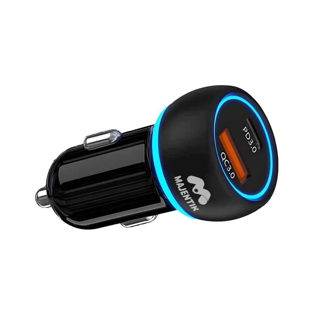Majentik Car Charger , Type C , 60 Watt , Black