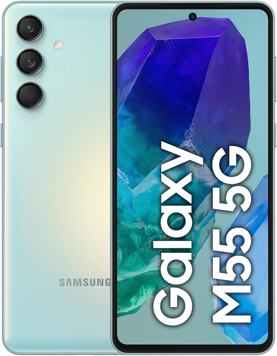 Samsung Galaxy M55 , 256 GB , 8 GB , 5G , Dual-SIM - Light Green