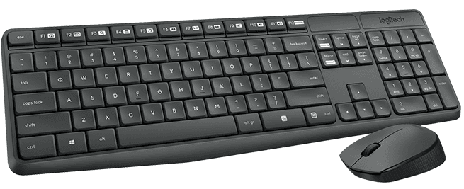 Logitech MK235 Business Wireless Keyboard and Mouse , Grey - 920-007927