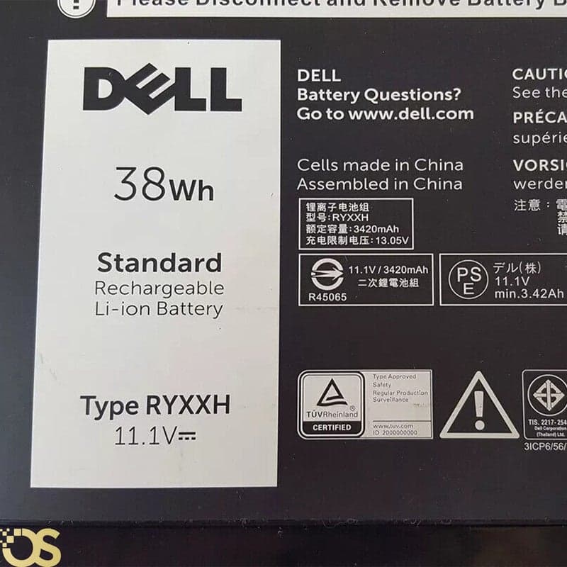 Generic Dell RYXXH Laptop Battery for Dell Latitude E5450 E5550 E5250 E5270 Latitude 11 3150 3160 RYXXH - RYXXH
