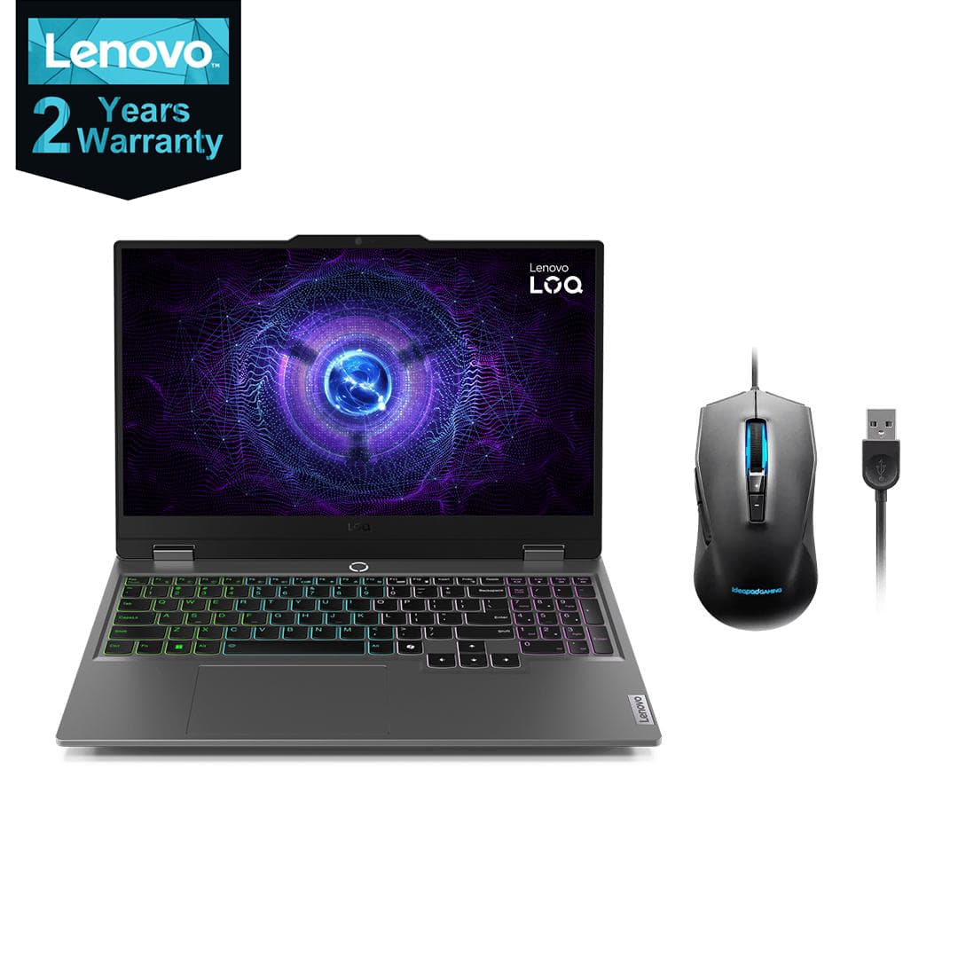 Lenovo LOQ 15IAX9 83GS008NED Laptop ,Intel Core i5-12450HX 15.6 Inch ,512 GB SSD ,8 GB ,NVIDIA GeForce RTX 2050 ,FreeDos - Luna Grey