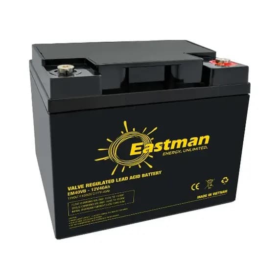 Eastman Valve Regulated Lead-Acid Battery for UPS, telecom, emergency lighting, and medical equipment , Black - EM40VB