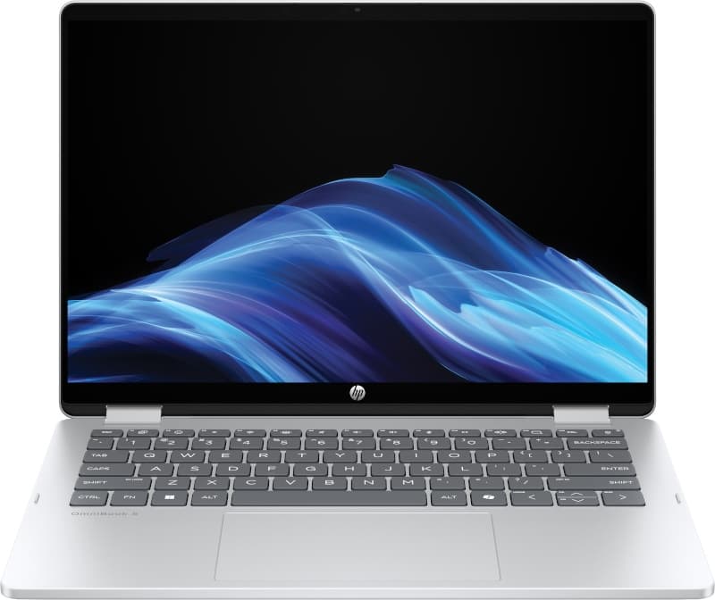 Hp OmniBook 5 Flip 14-fp0025ne C53GVE Laptop ,Intel Core i5-1334U 14 Inch ,512 GB SSD ,8 GB ,Intel Iris XE Graphics ,Windows 11 - Glacier Silver