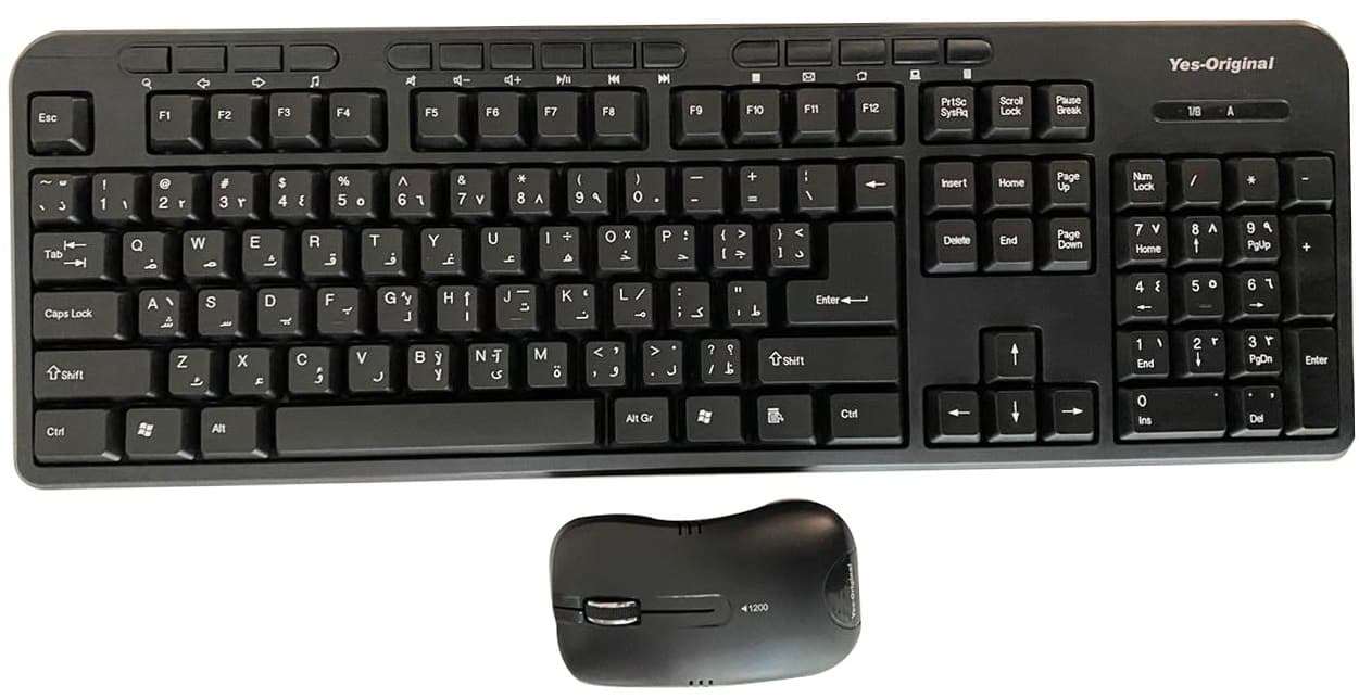 Yes Original Business Wireless Keyboard and Mouse , Black - BX2510