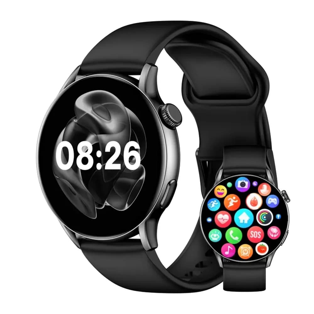 Cardoo X Orbit Smart Watch , 1.6 Inch Black Silver