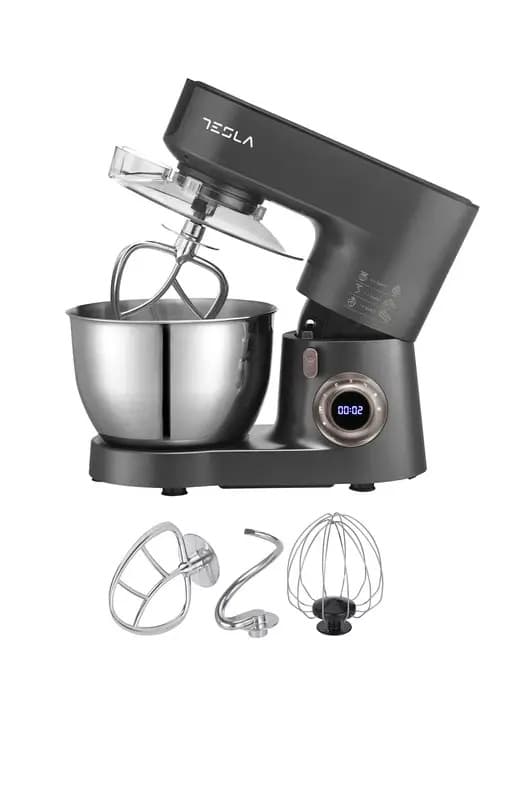 Tesla Stand Mixer with Attachments 6.5 Liter Black - Tsl-Sm500
