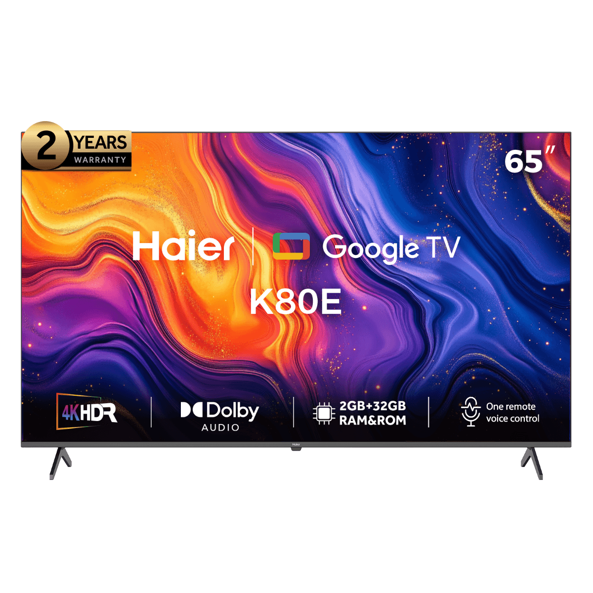 Haier 65 Inch Smart TV , 4K UHD LED Built-In Receiver