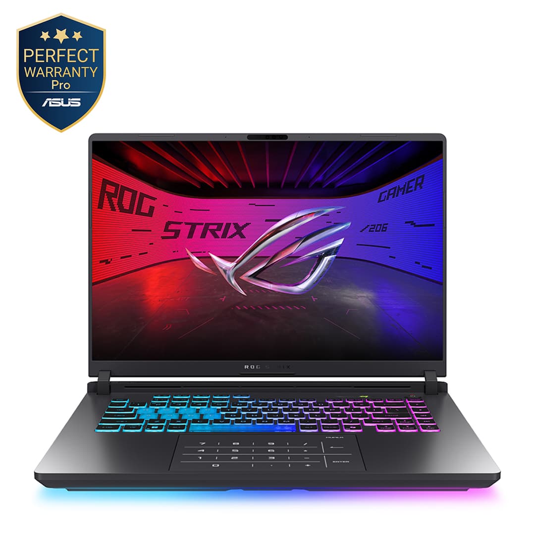 Asus ROG Strix G16 G615LM-RV009W-90NR0LJ2-M005C0 with ROG Backpack Laptop ,Intel Core Ultra 9 275HX 16 Inch ,1 Terabyte SSD ,16 GB ,NVIDIA GeForce RTX 5060 ,Windows 11 - Volt Green