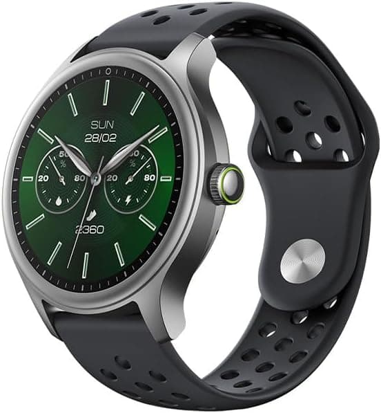 Oraimo Watch 6R Smart Watch , 1.39 Inch Black Silver - OSW-823
