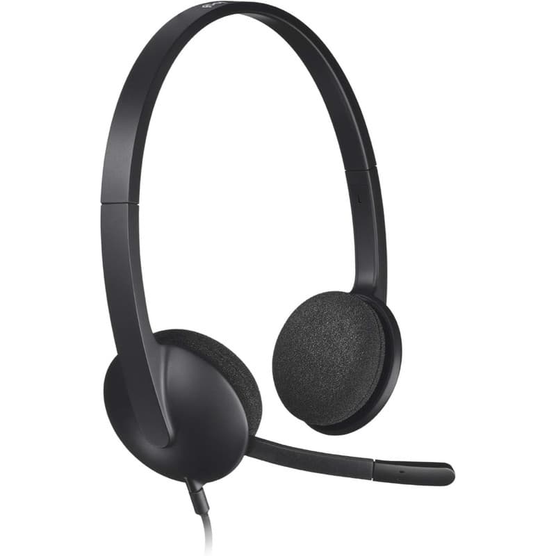 Logitech On Ear Headphones , Black - H340