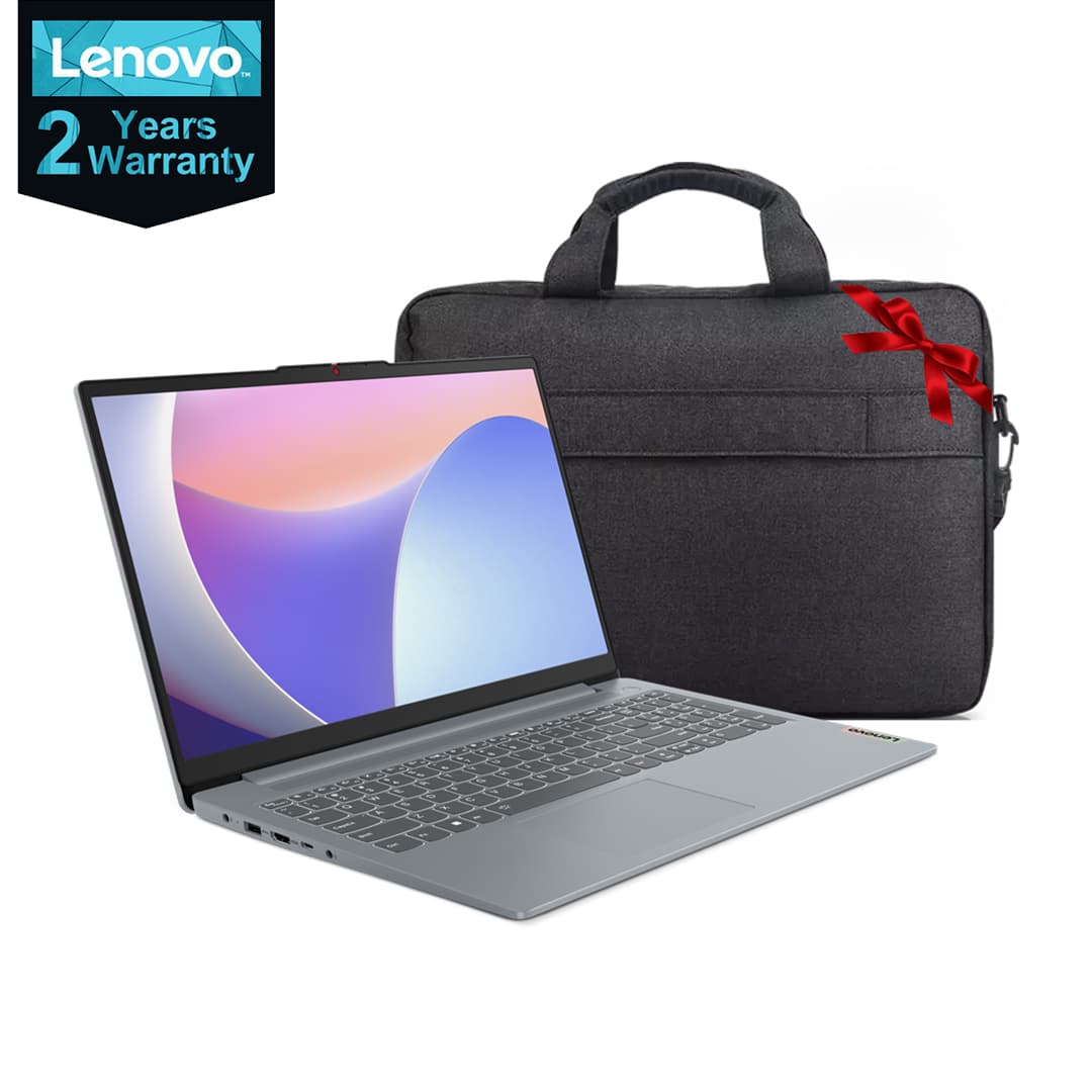 Lenovo IdeaPad Slim 3 15ABR8 with 15.6 Inch Laptop Casual Toploader Bag - T210 Laptop ,Intel Core I5-12450H 15.6 Inch ,512 GB SSD ,8 GB ,Intel UHD Graphics ,Windows 11 - Grey