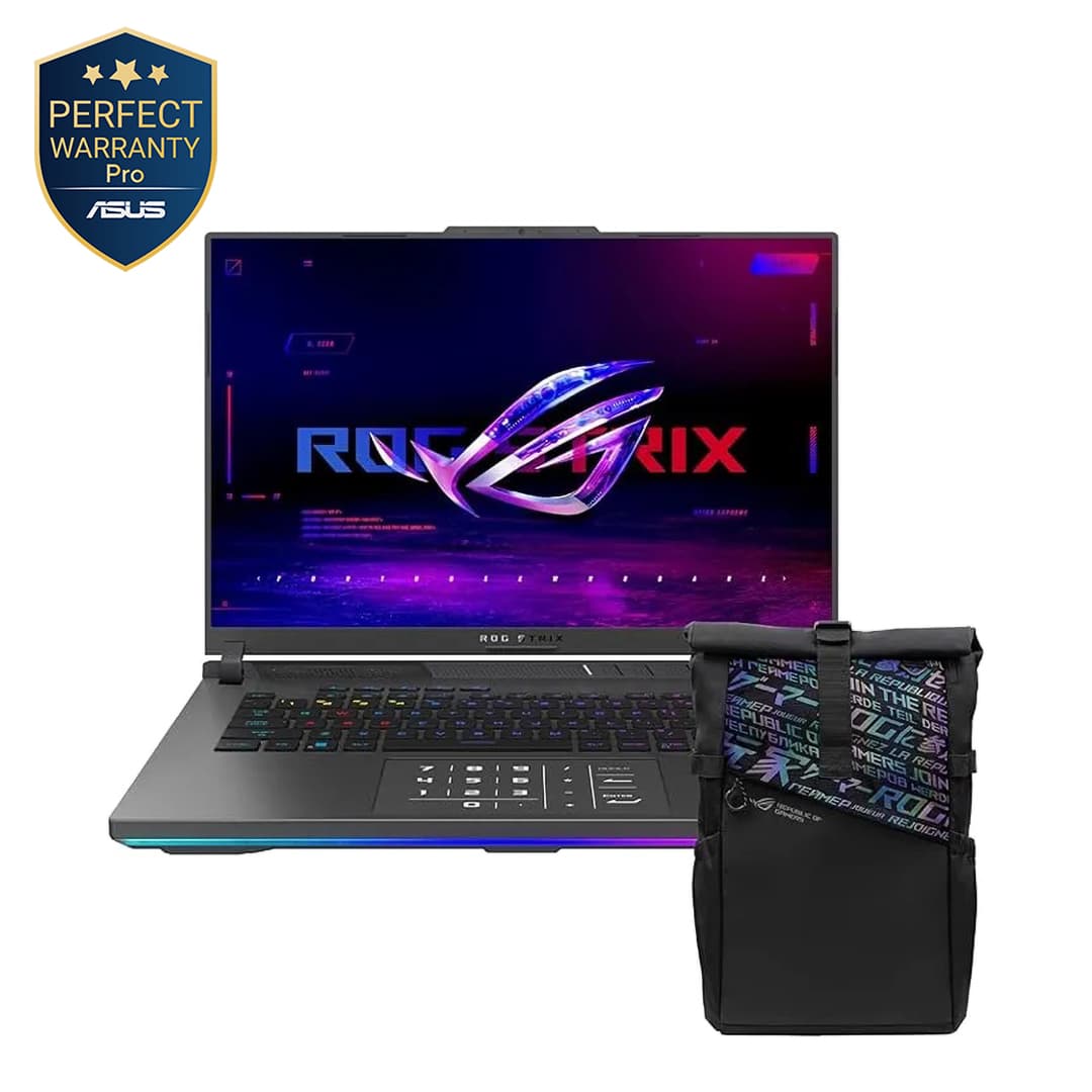 Asus ROG Strix G16 G614FM-RV169W(2025) Gaming Laptop ,AMD Ryzen 9 9955HX 16 Inch ,1 Terabyte ,16 GB ,NVIDIA GeForce RTX 5060 ,Windows 11 - Eclipse Grey