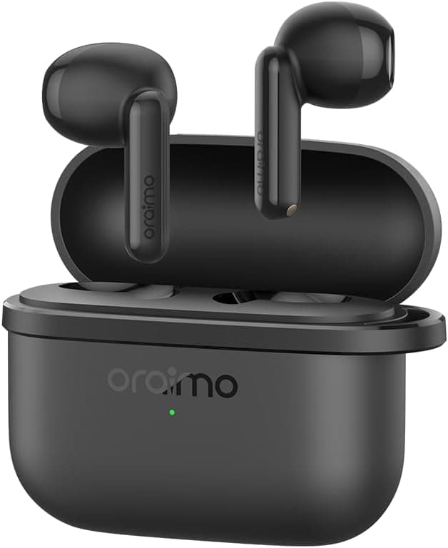 Oraimo SpaceBuds Air Earbuds , AI Call Noise Cancellation , Black - OTW-324S