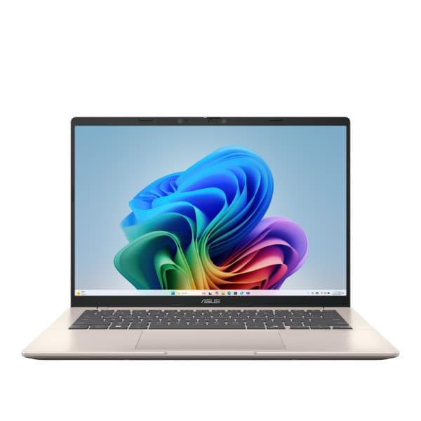Asus Vivobook 14 X1407QA-LY045W Laptop ,Qualcomm Snapdragon X1 26100 14 Inch ,512 GB SSD ,16 GB ,Qualcomm Adreno ,Windows 11 - Platinum Gold