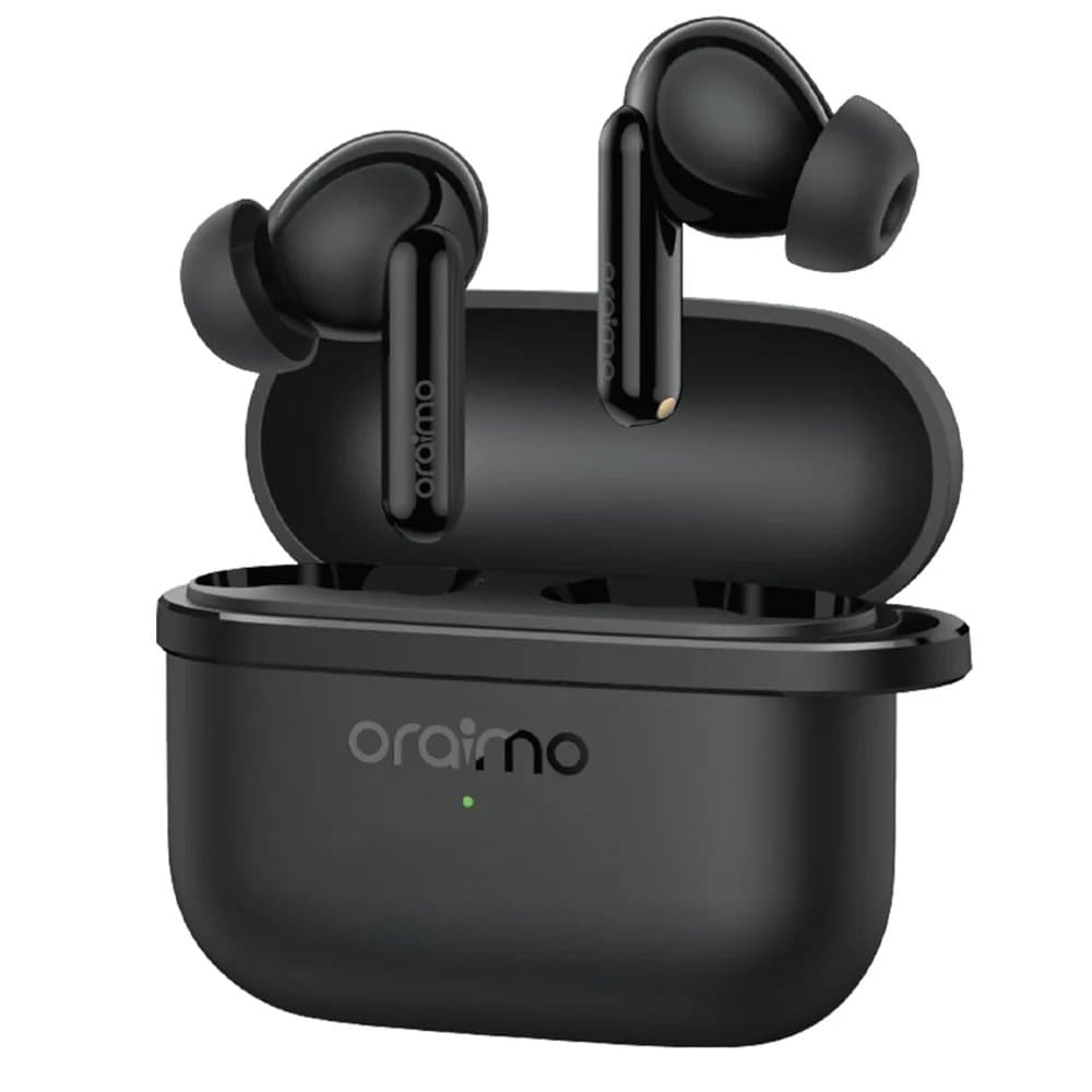 Oraimo SpaceBuds Lite Earbuds , AI Call Noise Cancellation , Black - OTW-324