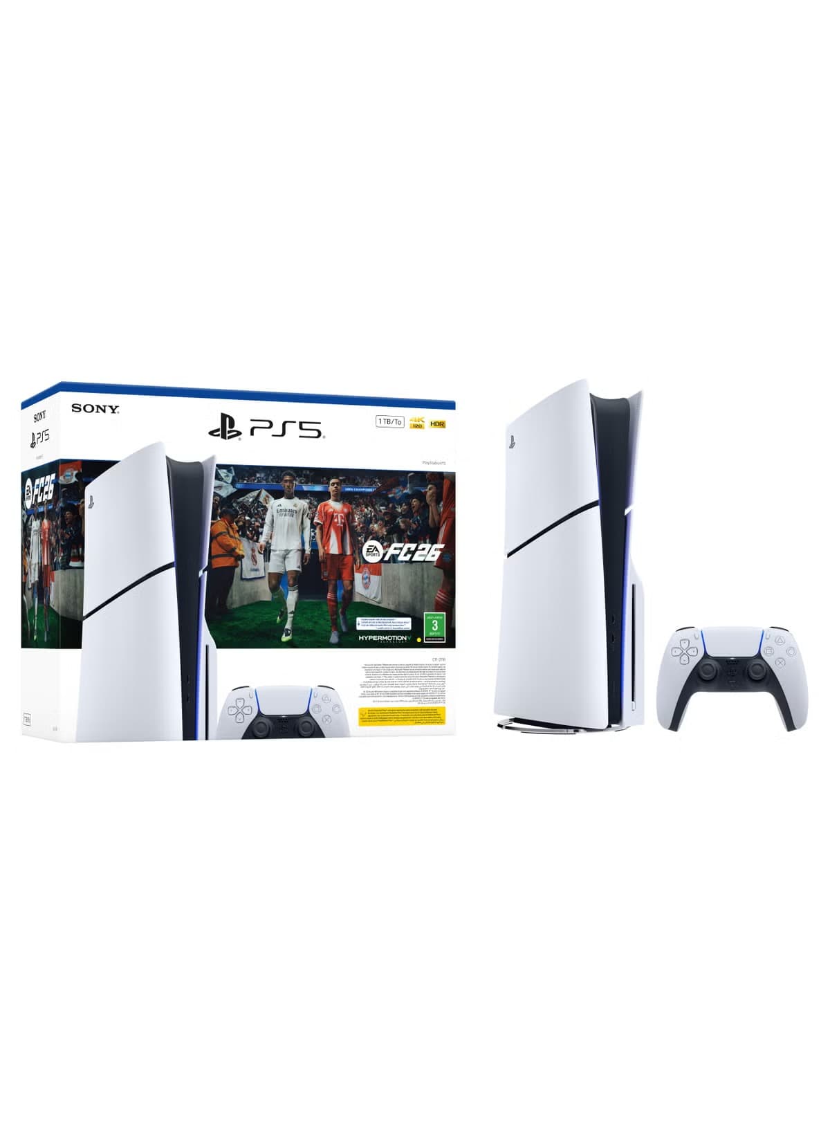 Sony PlayStation 5 KSA Version 825 GB , 1 Controllers , White - CFI-2116A-FC26VCH