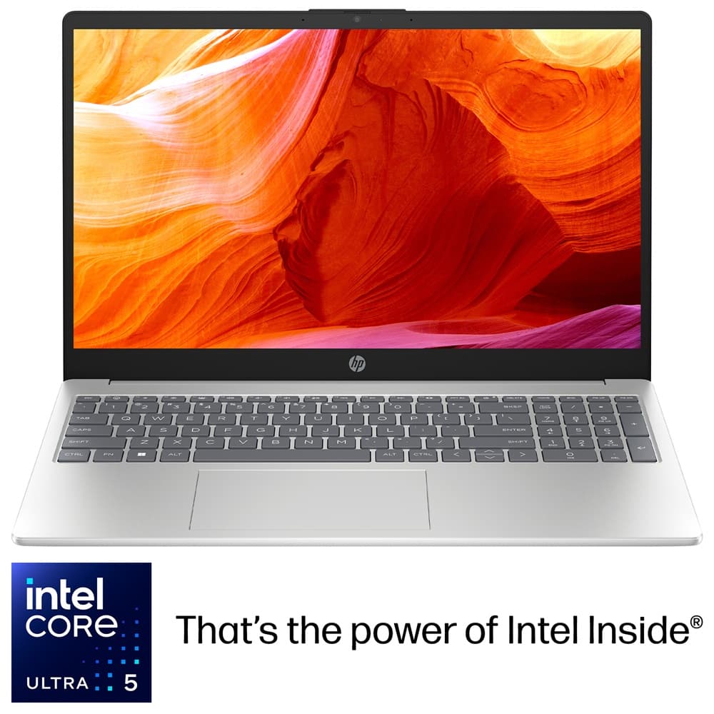 Hp 15-fd1024ne C0PR1EA Laptop ,Intel Core Ultra 5 125H 15.6 Inch ,512 GB SSD ,16 GB ,Intel Graphics ,Windows 11 - Natural Silver