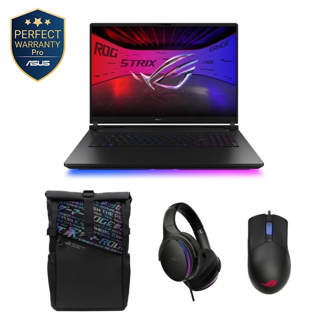 Asus ROG Strix SCAR 18 ROG Strix SCAR 18 G835LW-AI642W Laptop ,Intel Core Ultra 9 275HX 18 Inch ,2 Terabyte SSD ,64 GB ,NVIDIA GeForce RTX 5080 ,Windows 11 - Off Black