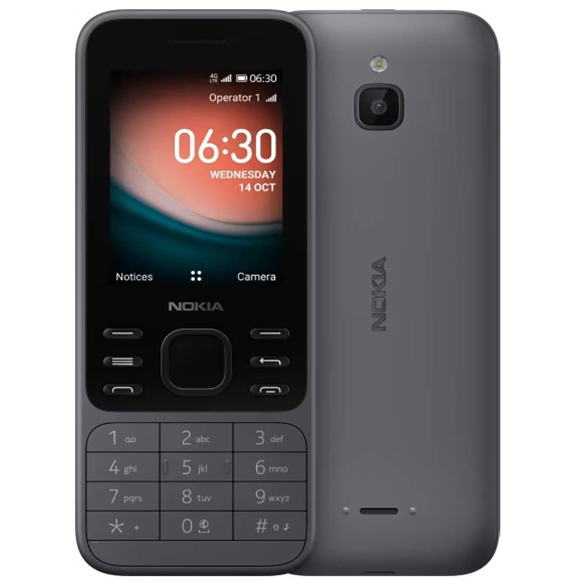 Nokia 6300 , 512 GB , 4 GB , 4G LTE , Dual-SIM - Light Charcoal