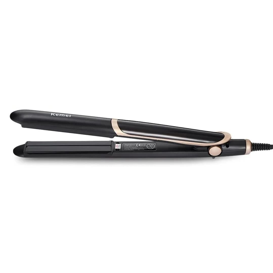 Kemei Hair Straightener 220 Celsius , Black - Km-2219