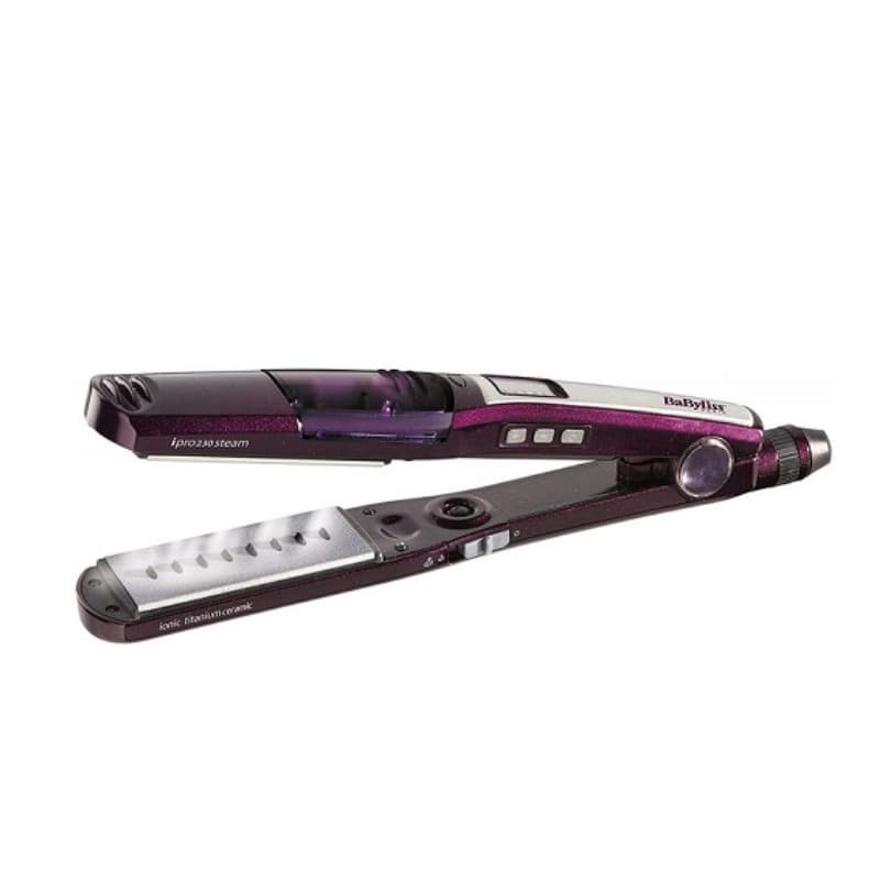 Babyliss IPro Steam Hair Straightener 230 Celsius , Purple - ST395E