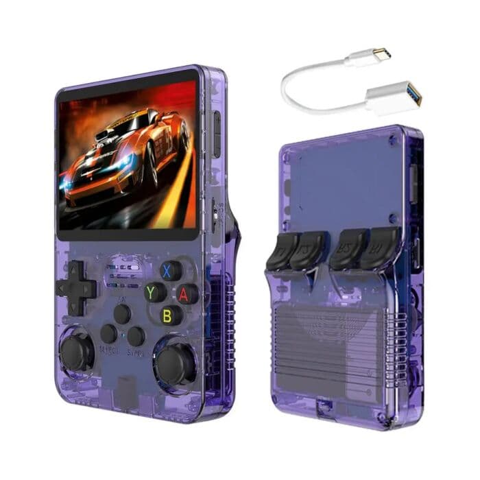Generic Retro Handheld Gaming Console , Purple - R36S