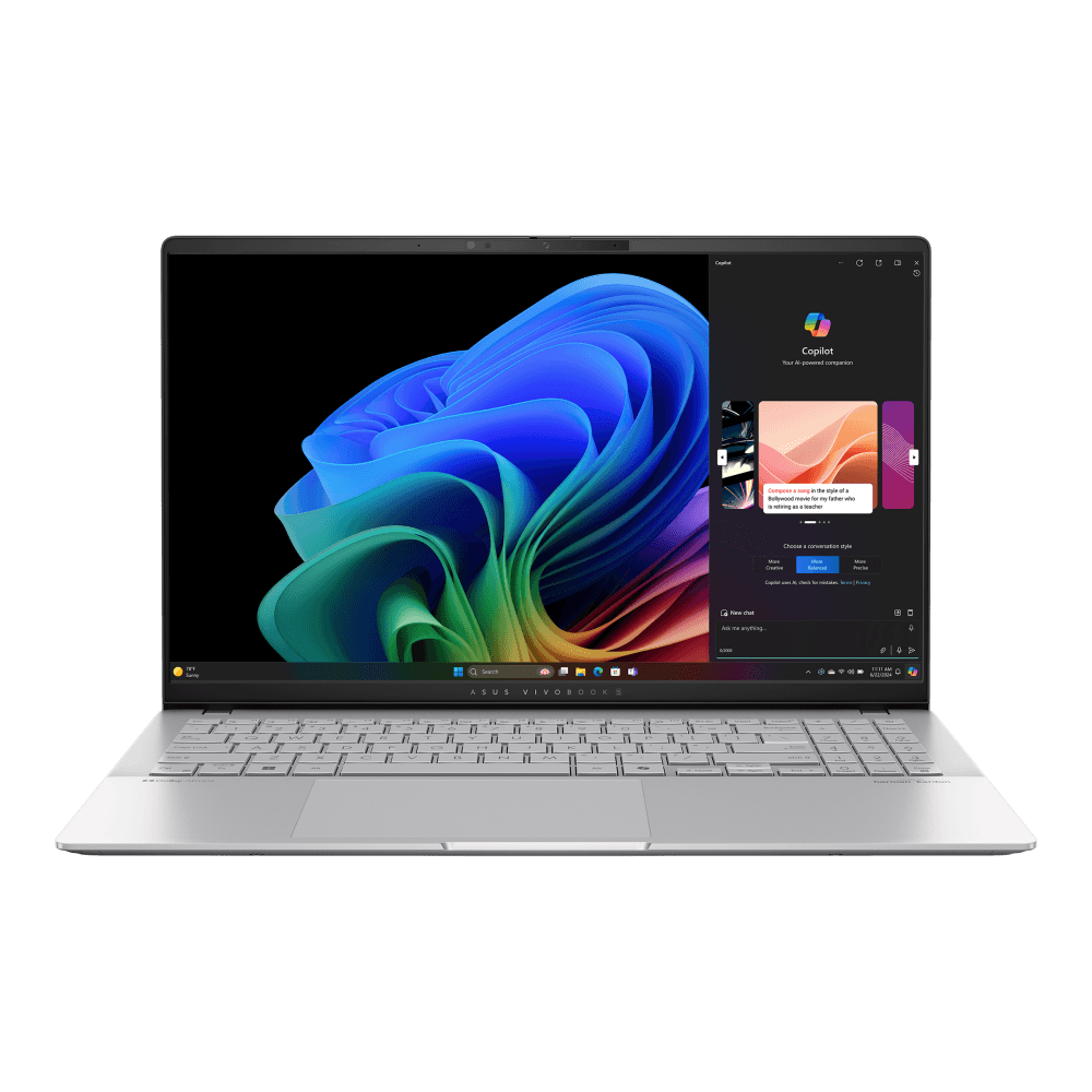Asus Vivobook S 15 S5507QA-MA037W Laptop ,Snapdragon X Plus X1P 42 100 15.6 Inch ,512 GB SSD ,16 GB ,Qualcomm Adreno ,Windows 11 - Cool Silver