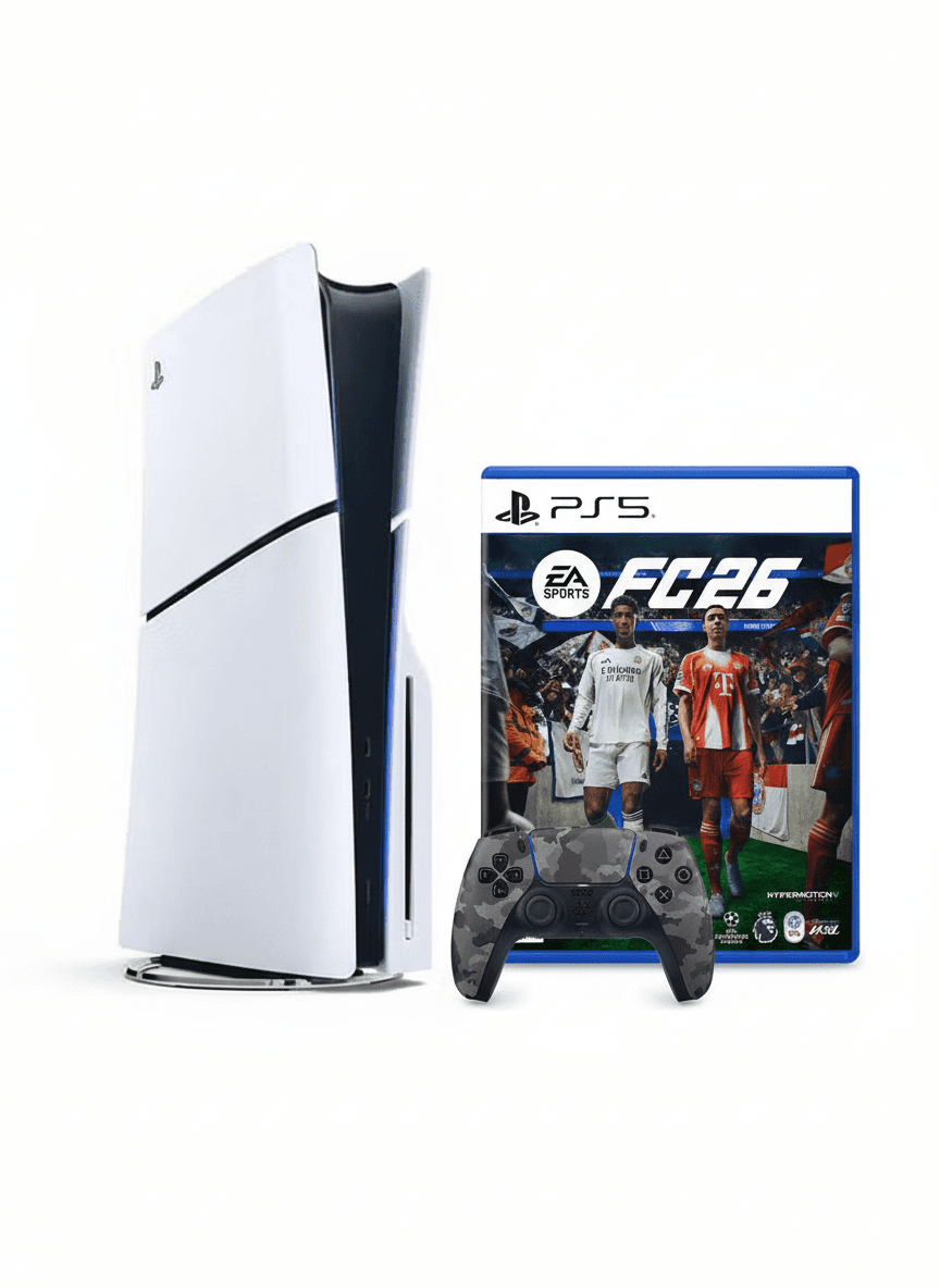 Sony Disc Slim 1 Terabyte , 2 Controllers , White and Camouflage