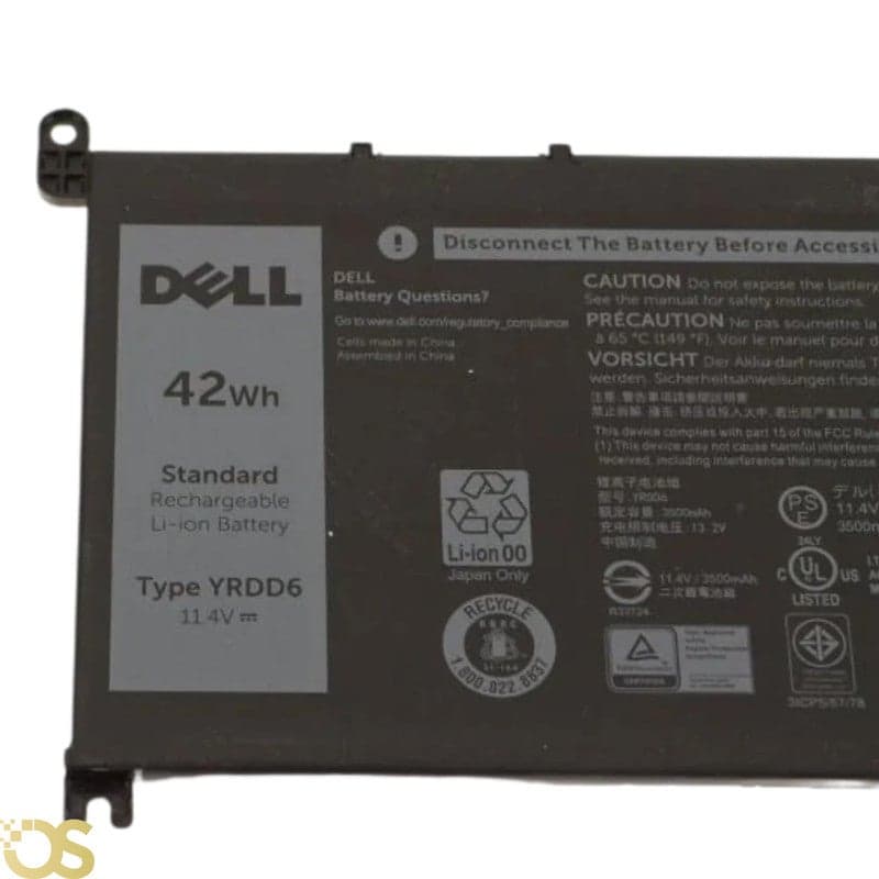 Generic Dell YRDD6 Laptop Battery for Dell Inspiron 5481 5482 5485 5491 2-in-1 5493 5584 5593 3493 3582 3593 3793 5480 Vostro 5581 5490 5590YRDD6 - YRDD6