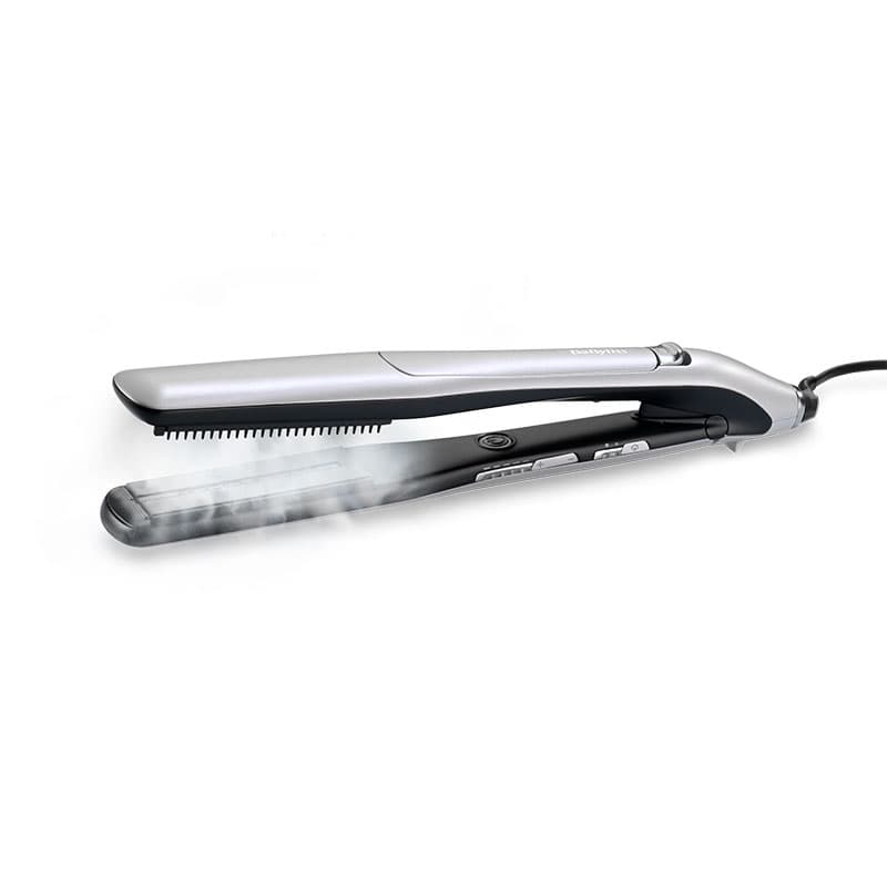 Babyliss Steam Luster Hair Straightener 210 Celsius , Silver - ST595E