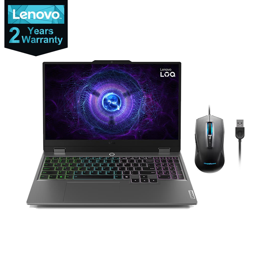 Lenovo LOQ 15IAX9 83GS008NED Laptop ,Intel Core i5-12450HX 15.6 Inch ,512 GB SSD ,8 GB ,NVIDIA GeForce RTX 3050 ,FreeDos - Luna Grey