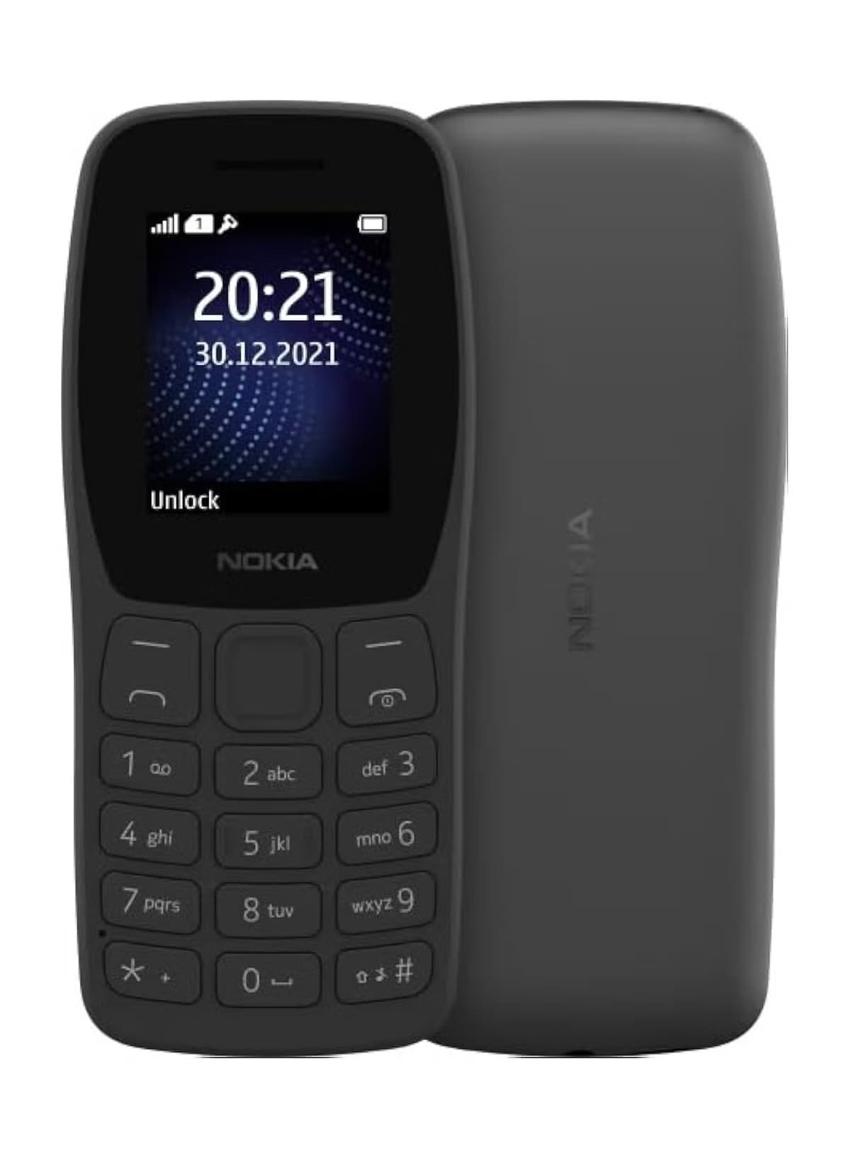 Nokia 105, New Version Dual-SIM , Black