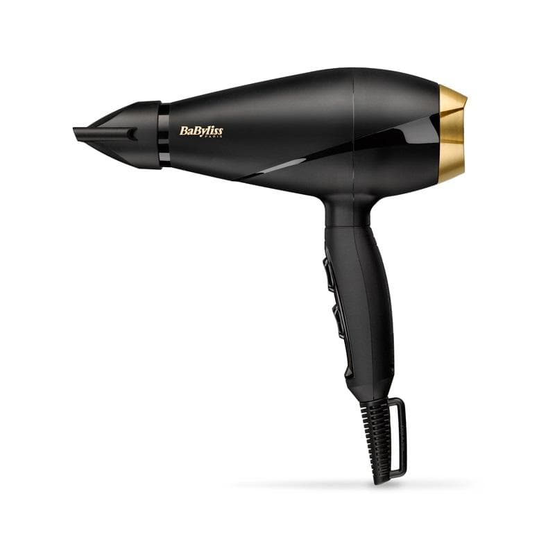 Babyliss Power Pro 2000 Hair Dryer 2000 Watt , Black and Gold - 6704E