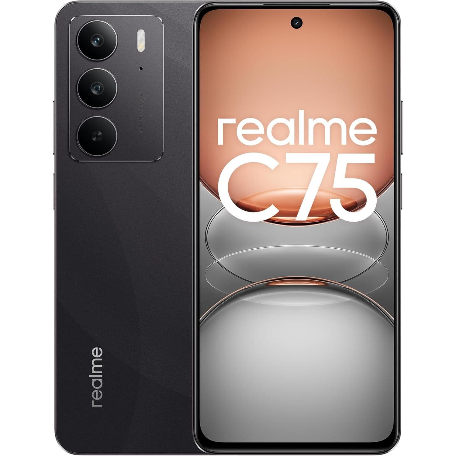 Realme C75 , 128 GB , 8 GB , 4G LTE , Dual-SIM - Black