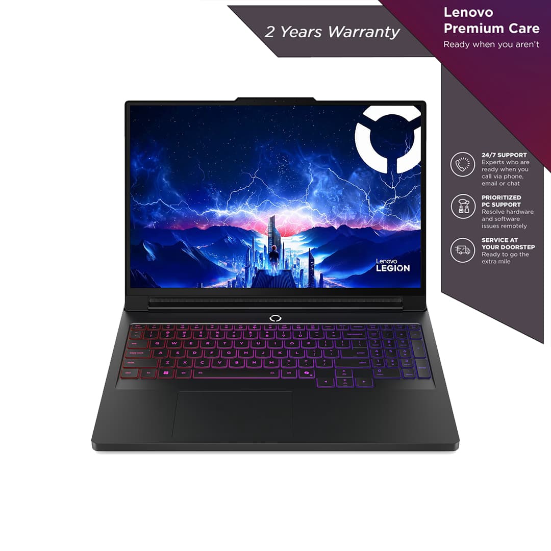 Lenovo Legion Pro 7 16IAX10H 83F50074ED Laptop ,Intel Core Ultra 9 275HX 16 Inch ,2 Terabyte SSD ,64 GB ,NVIDIA GeForce RTX 5080 ,Windows 11 - Eclipse Black