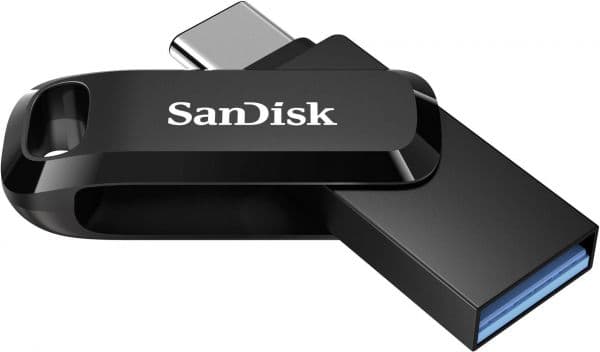 Sandisk Ultra Dual Drive Go USB Type-C and USB 3.1 Gen 1 Flash Drive , 128 GB , Black - SDDDC3-128G-G46