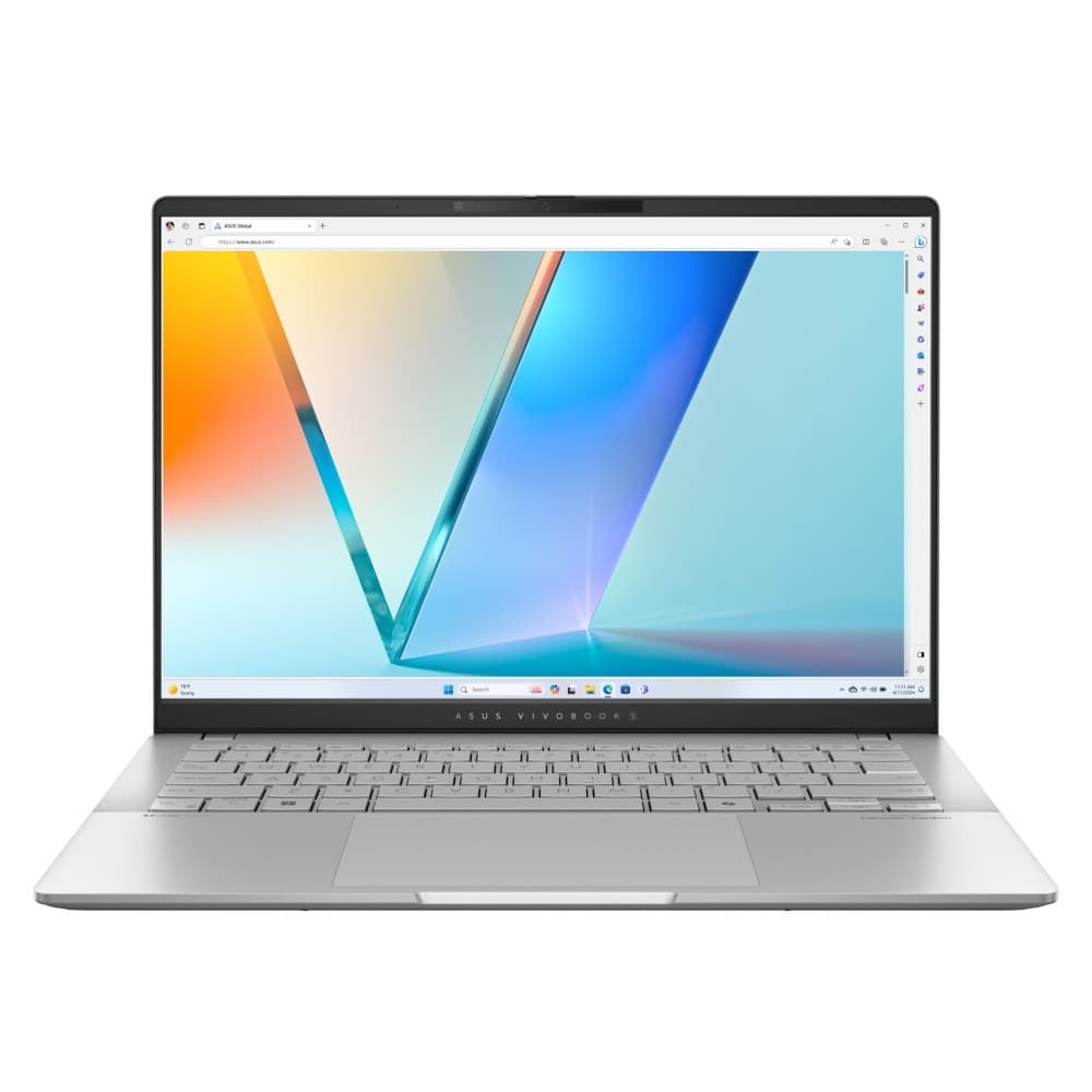 Asus Vivobook S14 M5406UA-QD055W Laptop ,AMD Ryzen 9 8945HS 14 Inch ,512 GB SSD ,16 GB ,AMD Radeon Graphics ,Windows 11 - Cool Silver