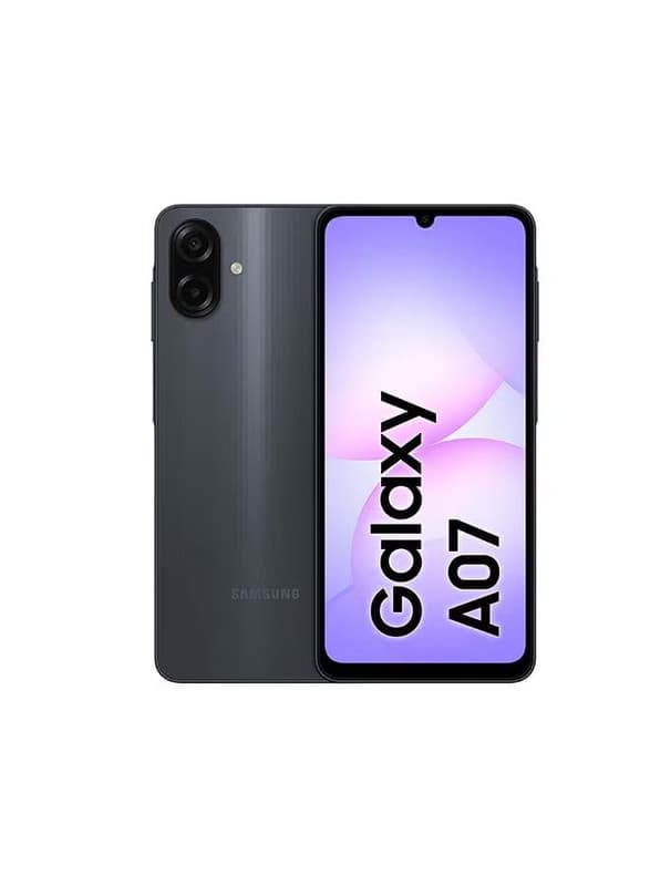 Samsung A07 , 128 GB , 4 GB , 4G LTE , Dual-SIM - Black