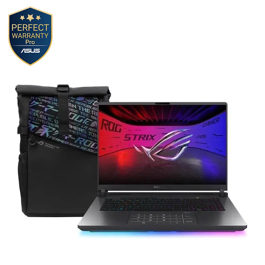 Asus ROG Strix G16 G615LW-RV132W Laptop ,Intel Core Ultra 9 275HX 16 Inch ,1 Terabyte SSD ,32 GB ,NVIDIA GeForce RTX 5080 ,Windows 11 - Black
