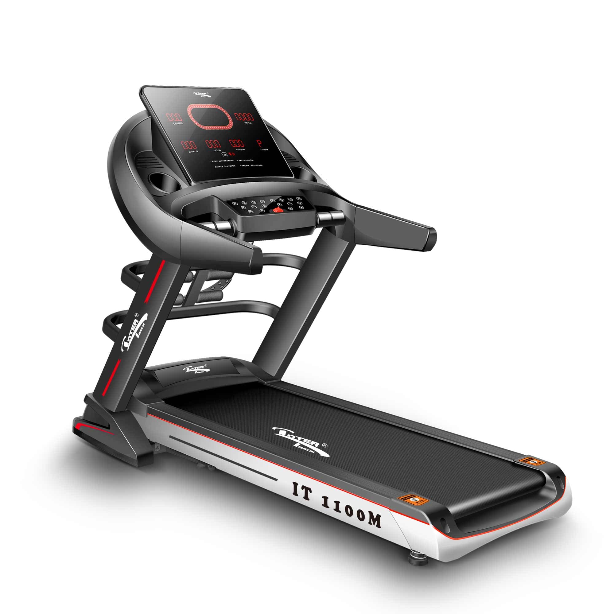 Inter Track Treadmill , 130 Kilogram 4 horsepower , Black Red - IT-1100M