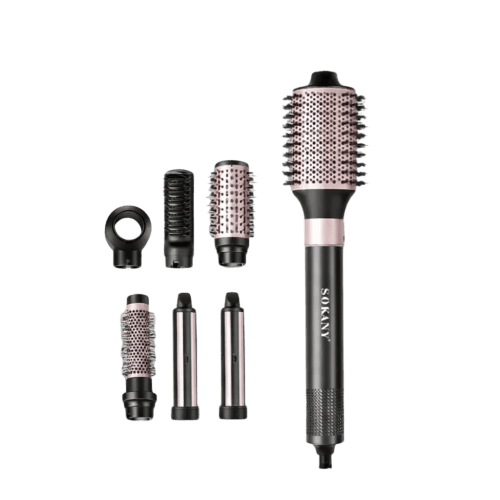 Sokany 7 in 1 Hair Brush , Black - SK-15018
