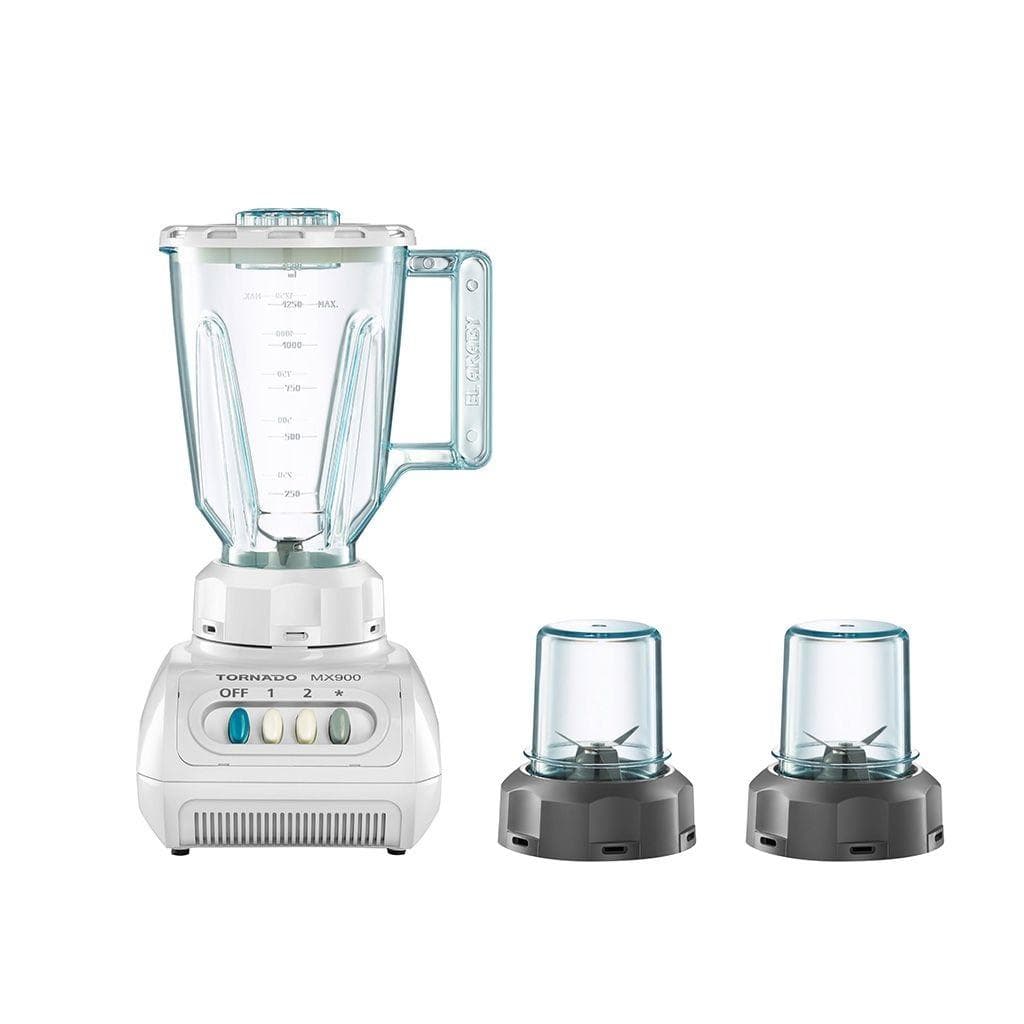 Tornado Countertop Blender with 2 Mills 1.5 Liter 250 Watt White - MX900/2