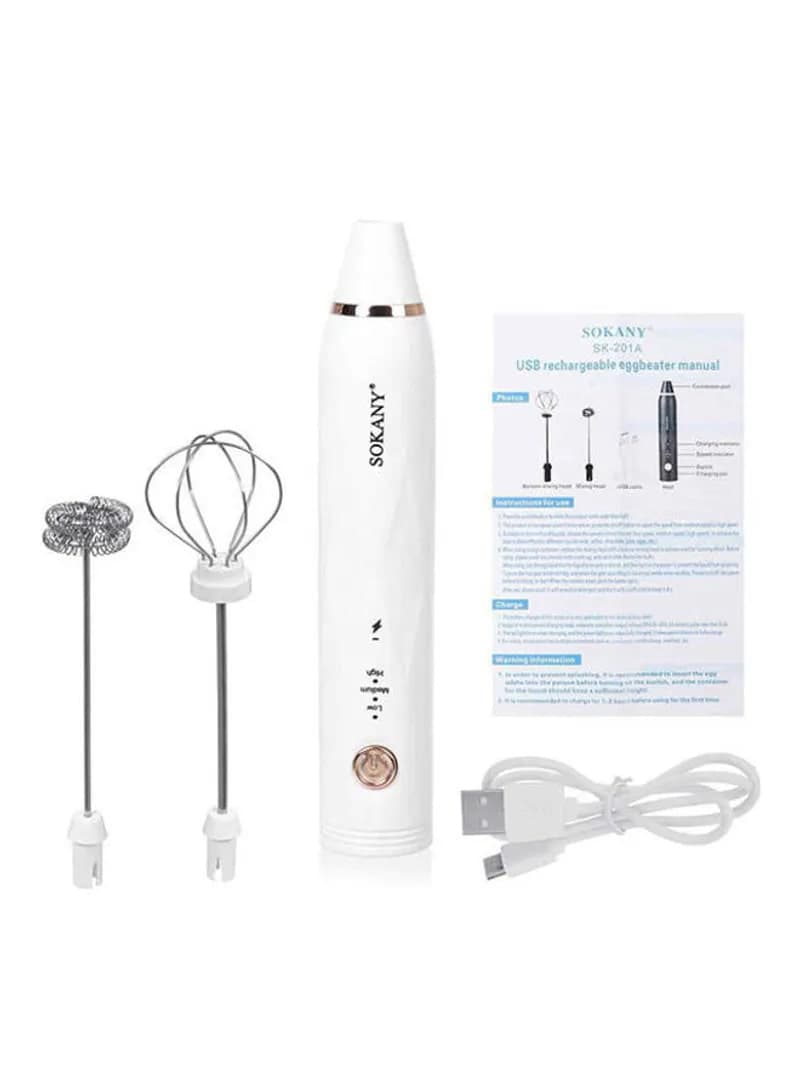 Sokany Hand Mixer 120 Watt White - SK-201A-W