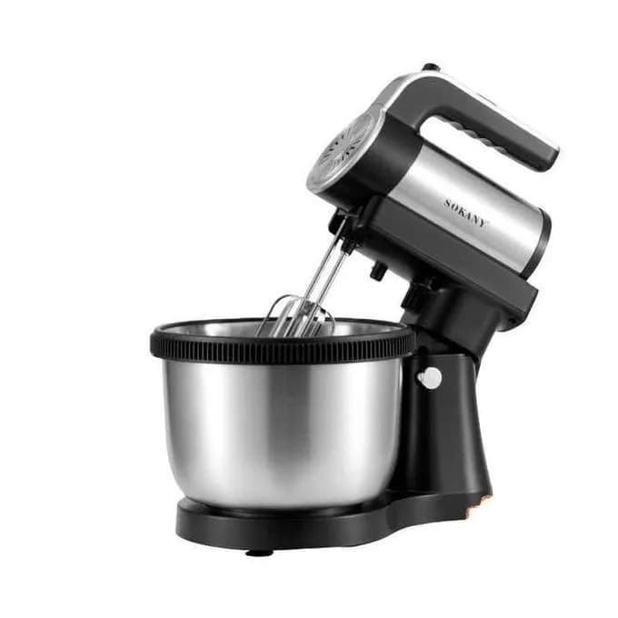 Sokany Stand Mixer with Attachments 4 Liter Silver Black - SK-6662