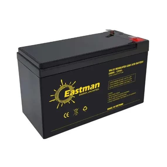 Eastman Valve Regulated Lead-Acid Battery for UPS, telecom, emergency lighting, and medical equipment , Black - EM9VB