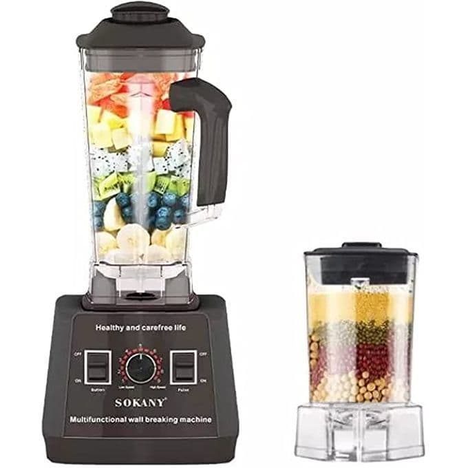 Sokany Countertop Blender 2.5 Liter 5000 Watt Black - SK- 666