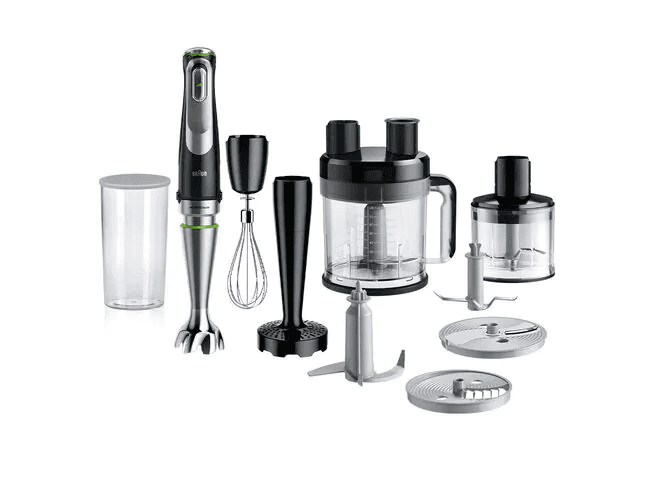 Braun MultiQuick 9 Hand Blender with Attachments 1200 Watt Black Silver - MQ 9187XLI